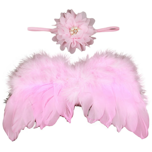 Newborn Baby Girl Boy Cute Angel Wings Costume Photo Photography Prop Outfit Set 